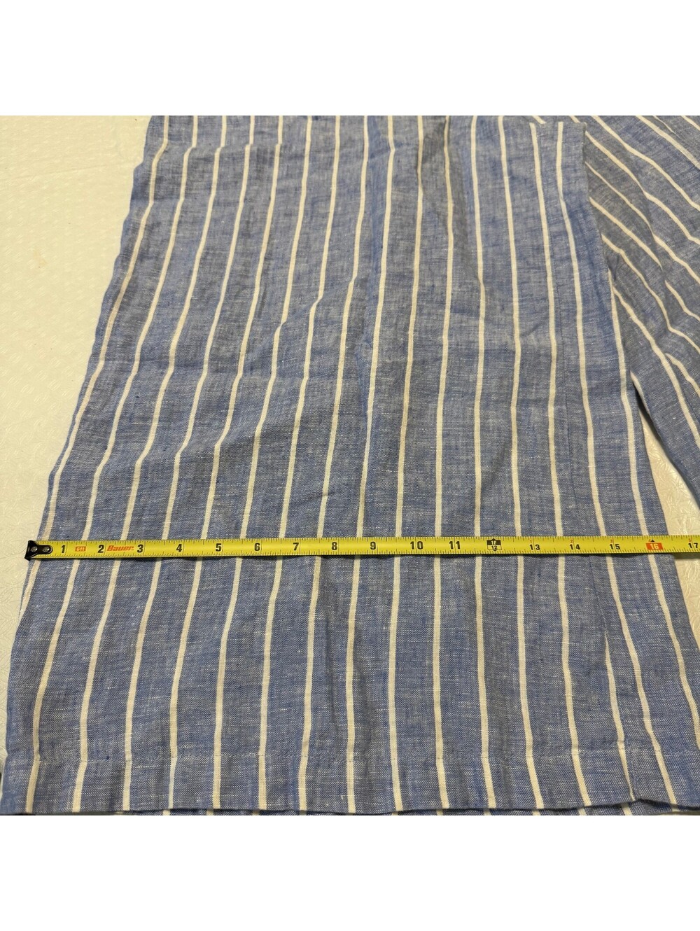C&C California Blue and White Striped Linen Jumpsuit Size 16 - Picture 8 of 9